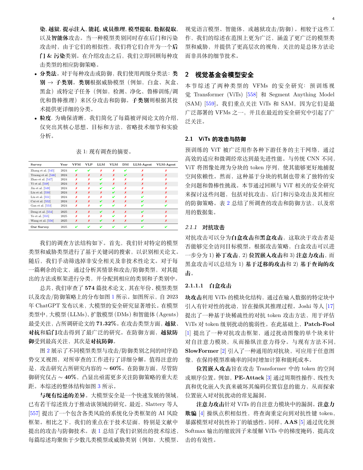 现有调查摘要